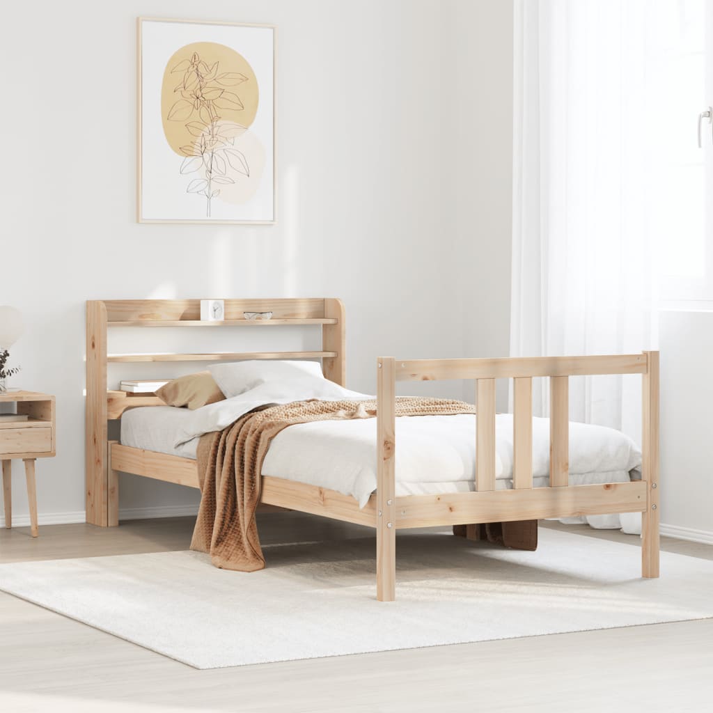 Bettgestell mit Kopfteil ohne Matratze 90x190 cm