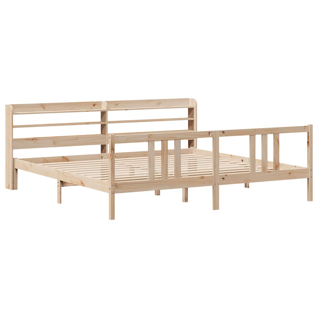 Bettgestell mit Kopfteil ohne Matratze 200x200 cm