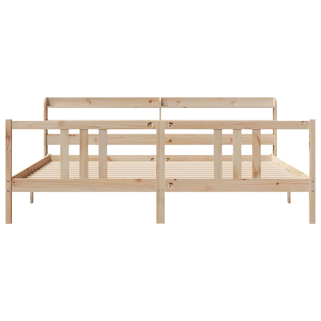 Bettgestell mit Kopfteil ohne Matratze 200x200 cm