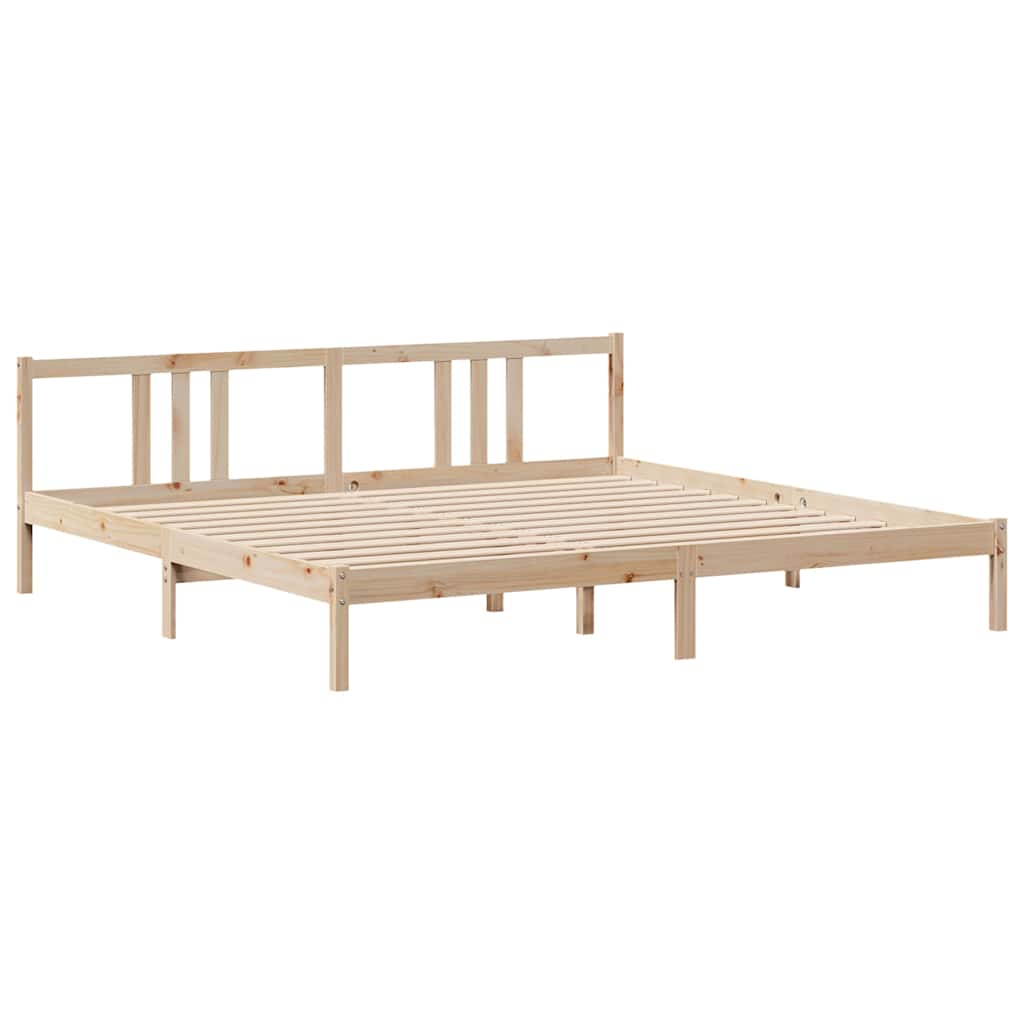 Bettgestell mit Kopfteil ohne Matratze 200x200 cm