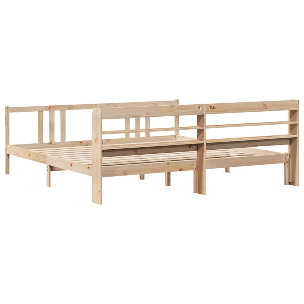Bettgestell mit Kopfteil ohne Matratze 200x200 cm