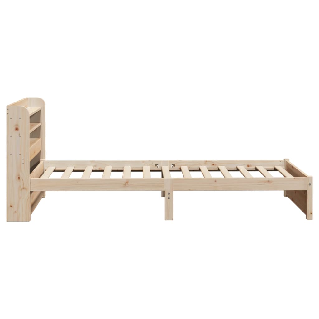 Bettgestell mit Kopfteil ohne Matratze 75x190 cm