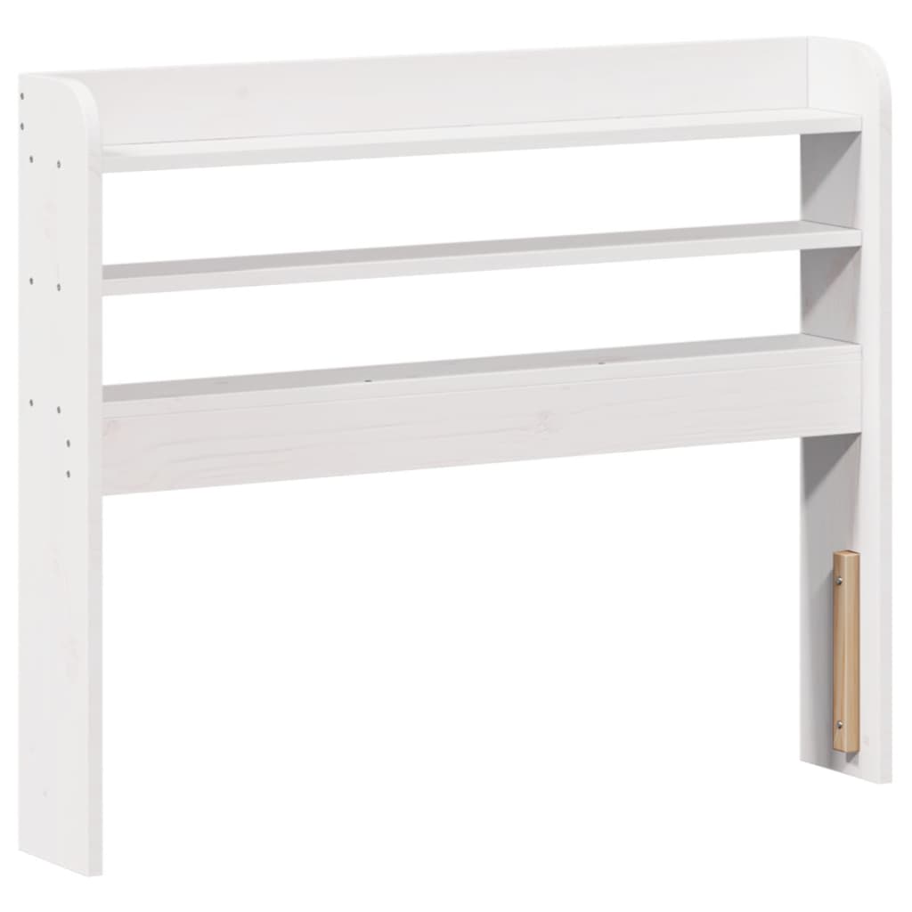 Bed frame with headboard without mattress white 75x190 cm