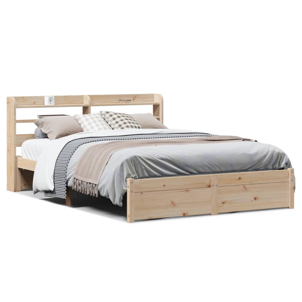Bed frame with headboard without mattress 120x200 cm