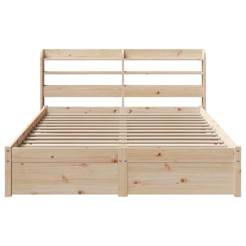 Bed frame with headboard without mattress 120x200 cm
