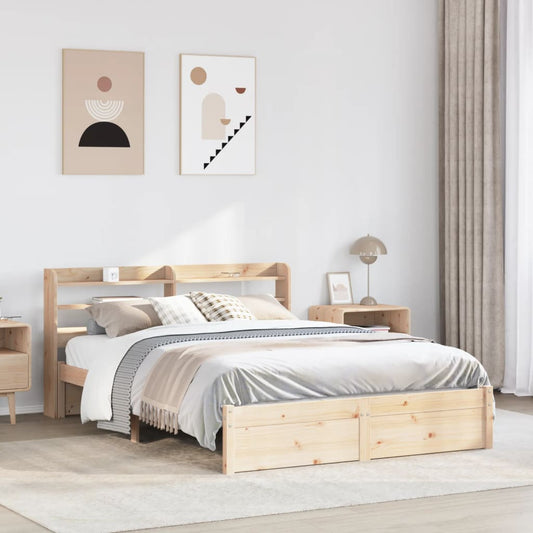 Bed frame with headboard without mattress 120x200 cm