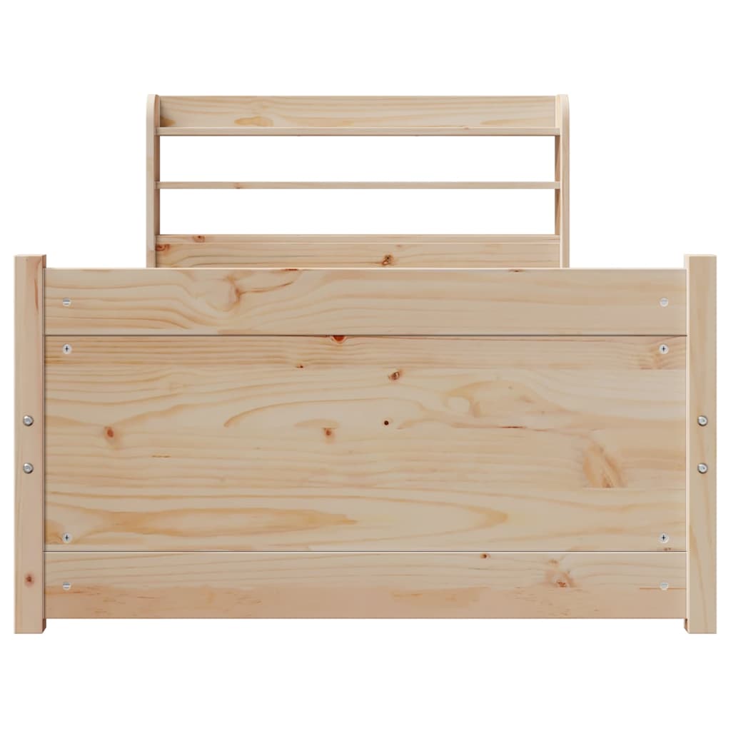 Bettgestell mit Kopfteil ohne Matratze 75x190 cm
