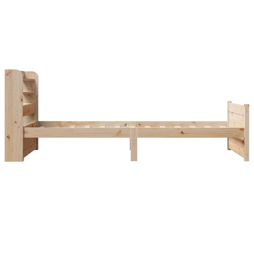 Bettgestell mit Kopfteil ohne Matratze 75x190 cm
