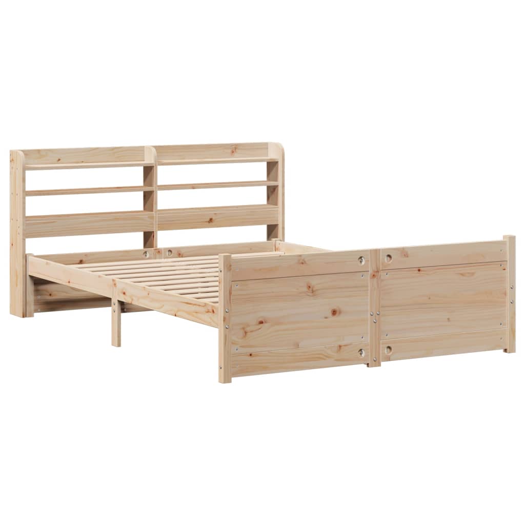 Bed frame with headboard without mattress 135x190 cm