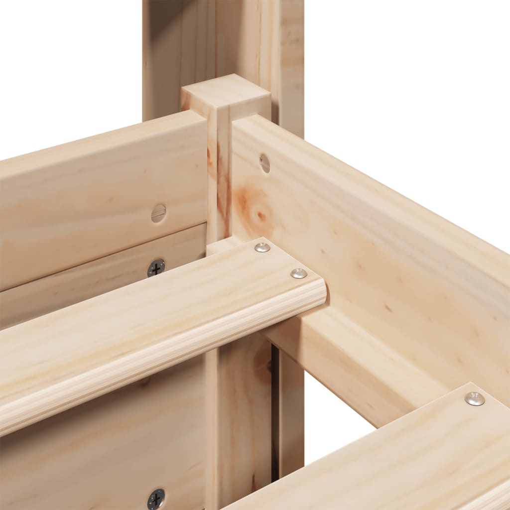 Bed frame with headboard without mattress 135x190 cm