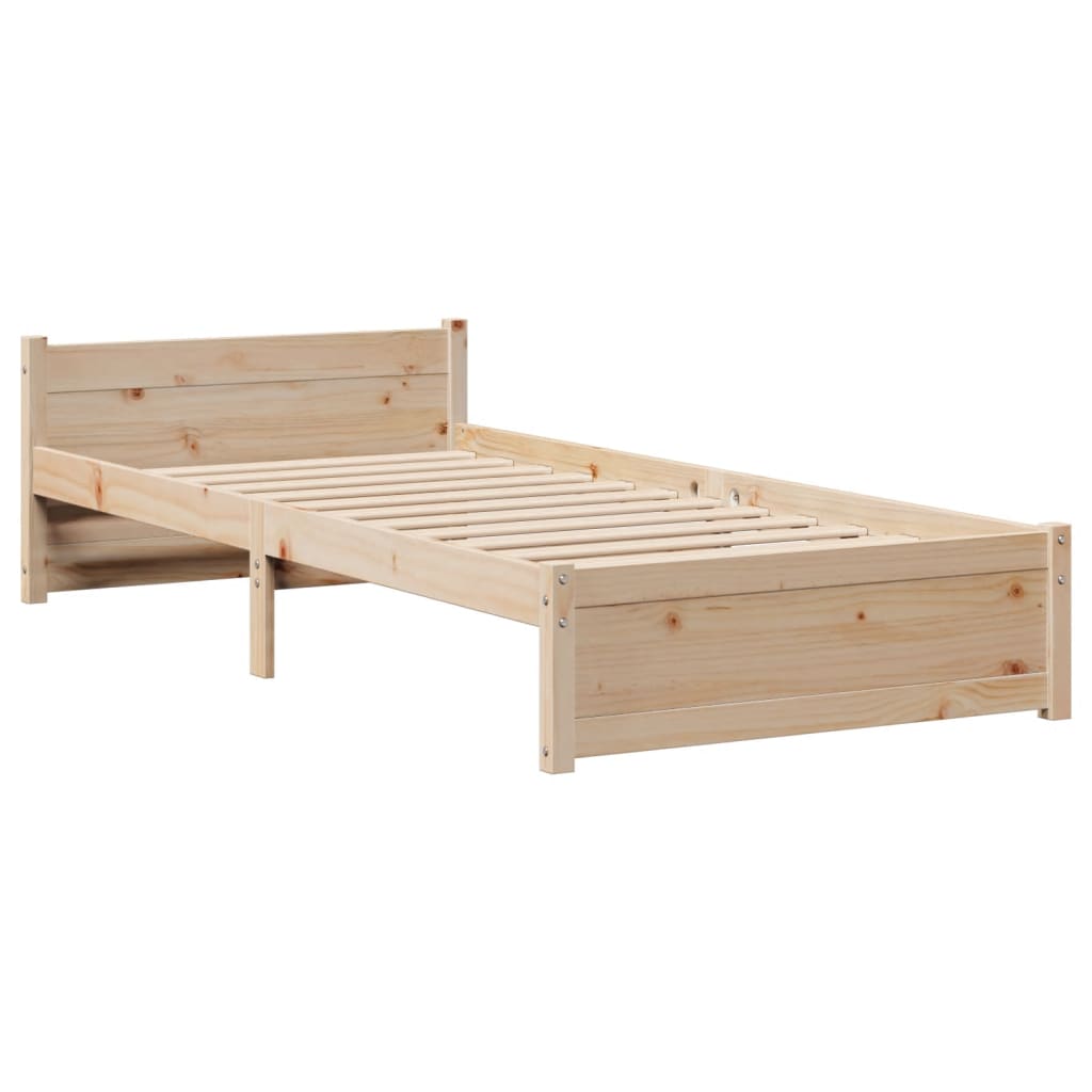 Bed frame with headboard without mattress 90x200 cm