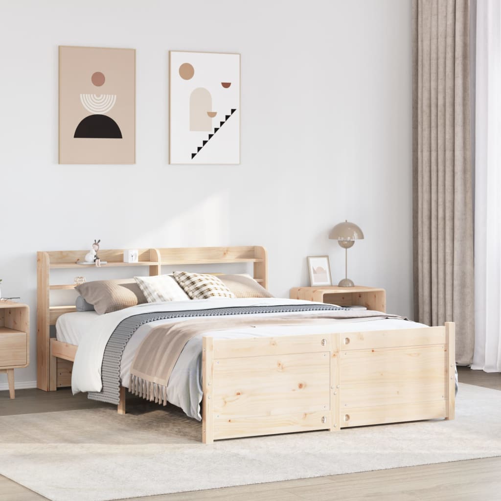 Bed frame with headboard without mattress 160x200 cm