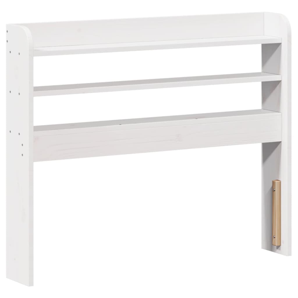 Bed frame with headboard without mattress white 75x190 cm