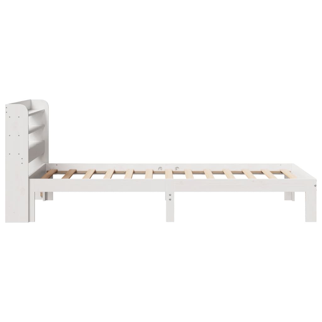 Bed frame with headboard without mattress white 90x200 cm