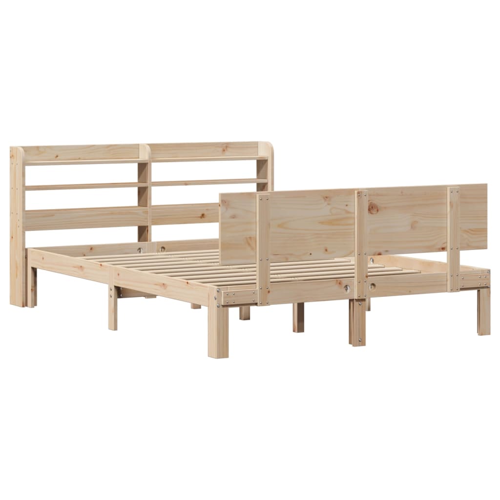 Bed frame with headboard without mattress 120x190 cm