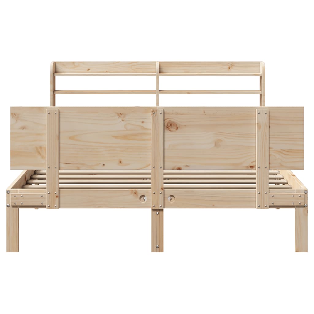 Bed frame with headboard without mattress 120x190 cm