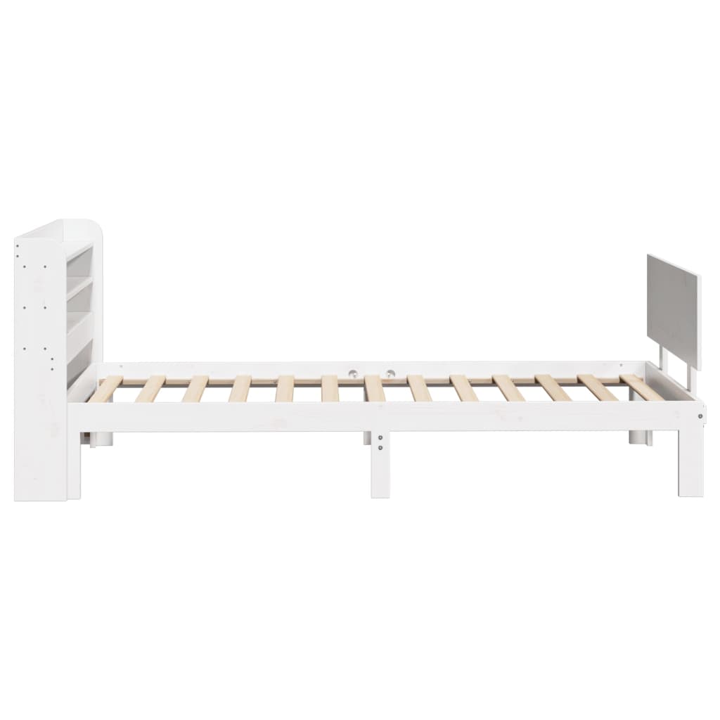 Bed frame with headboard without mattress white 90x200 cm