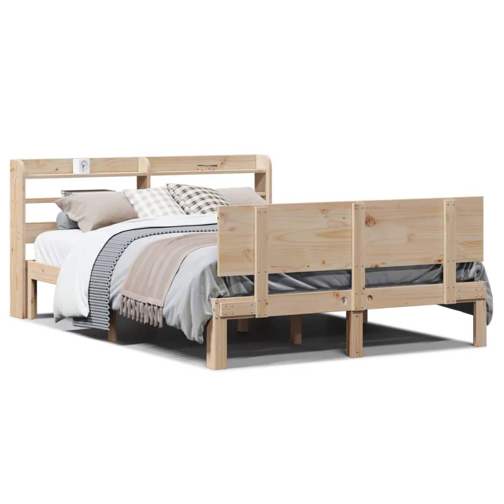 Bed frame with headboard without mattress 120x200 cm