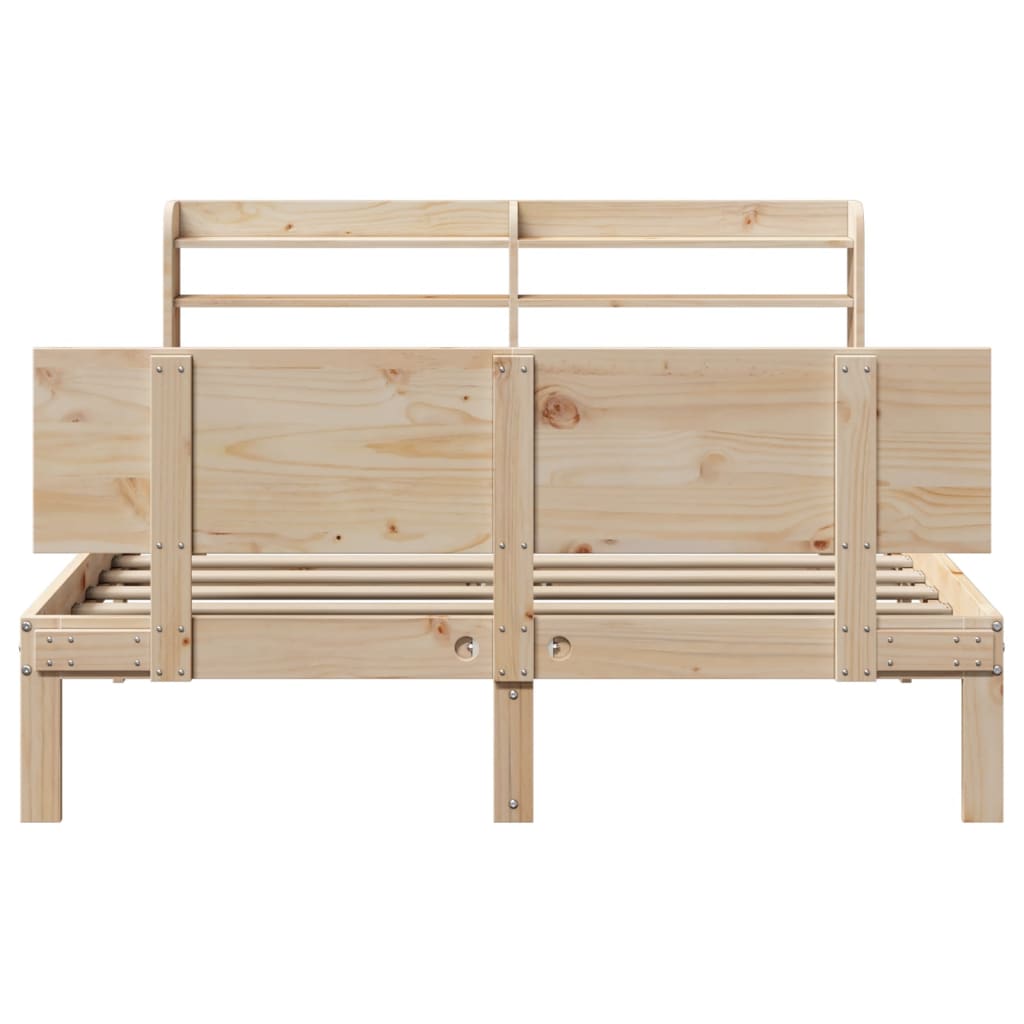 Bed frame with headboard without mattress 120x200 cm