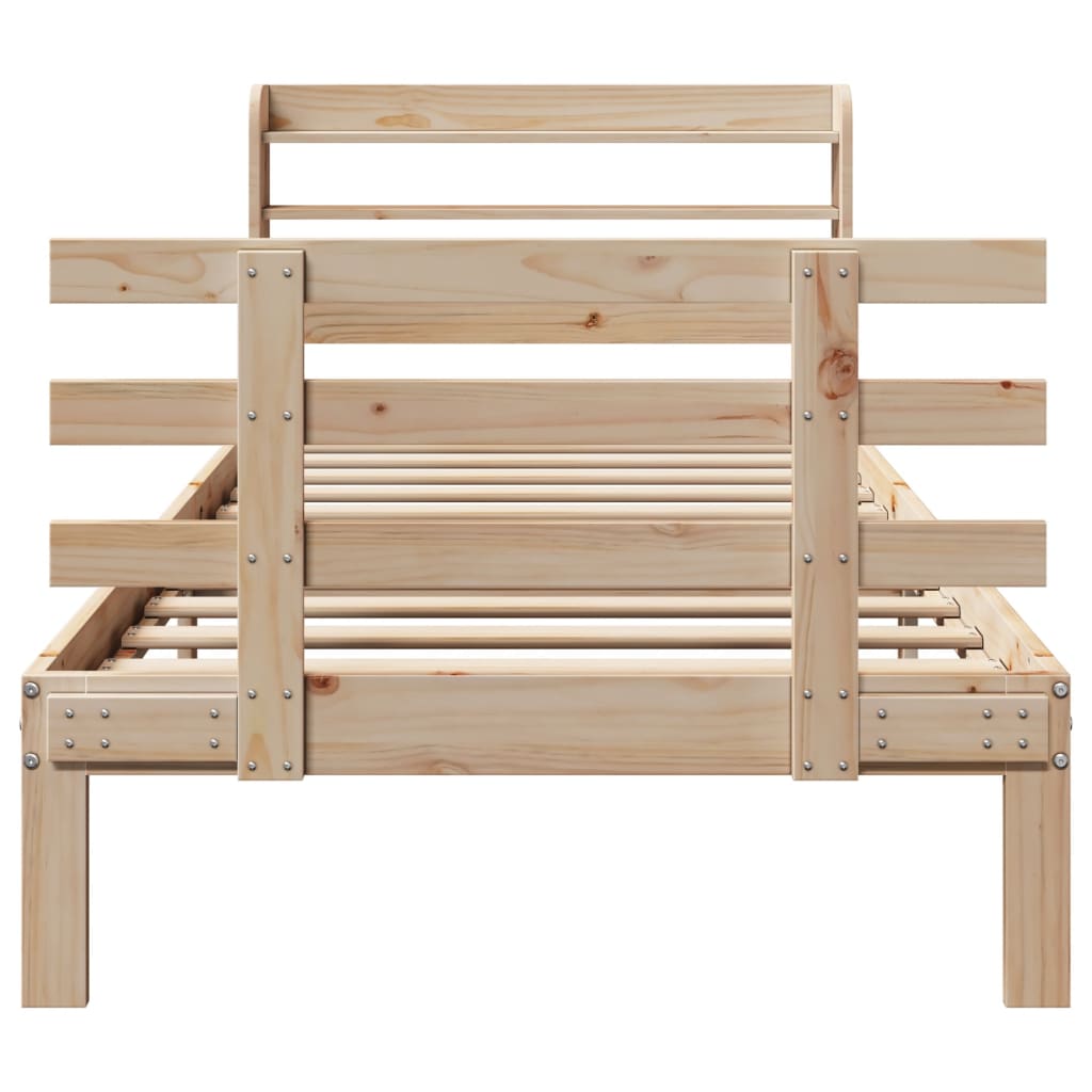 Bettgestell mit Kopfteil ohne Matratze 90x200 cm