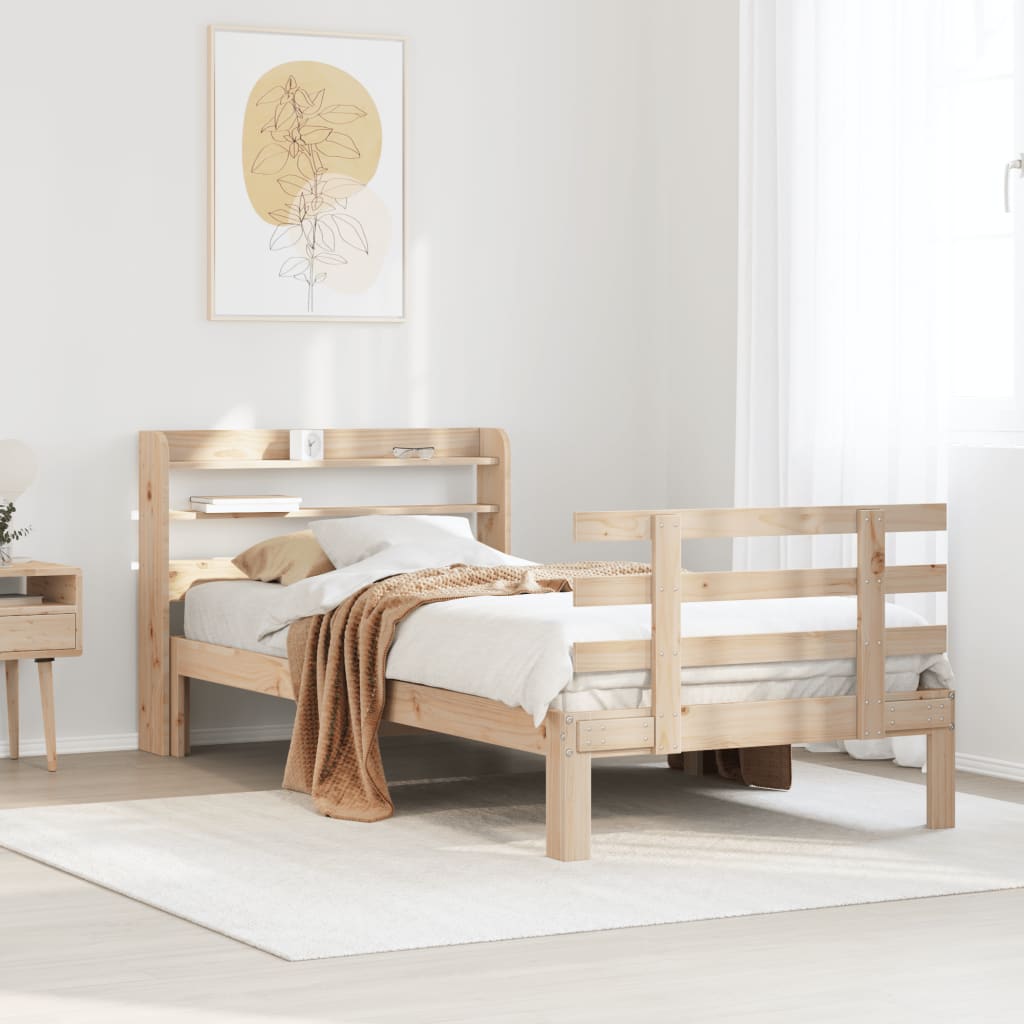 Bettgestell mit Kopfteil ohne Matratze 90x200 cm