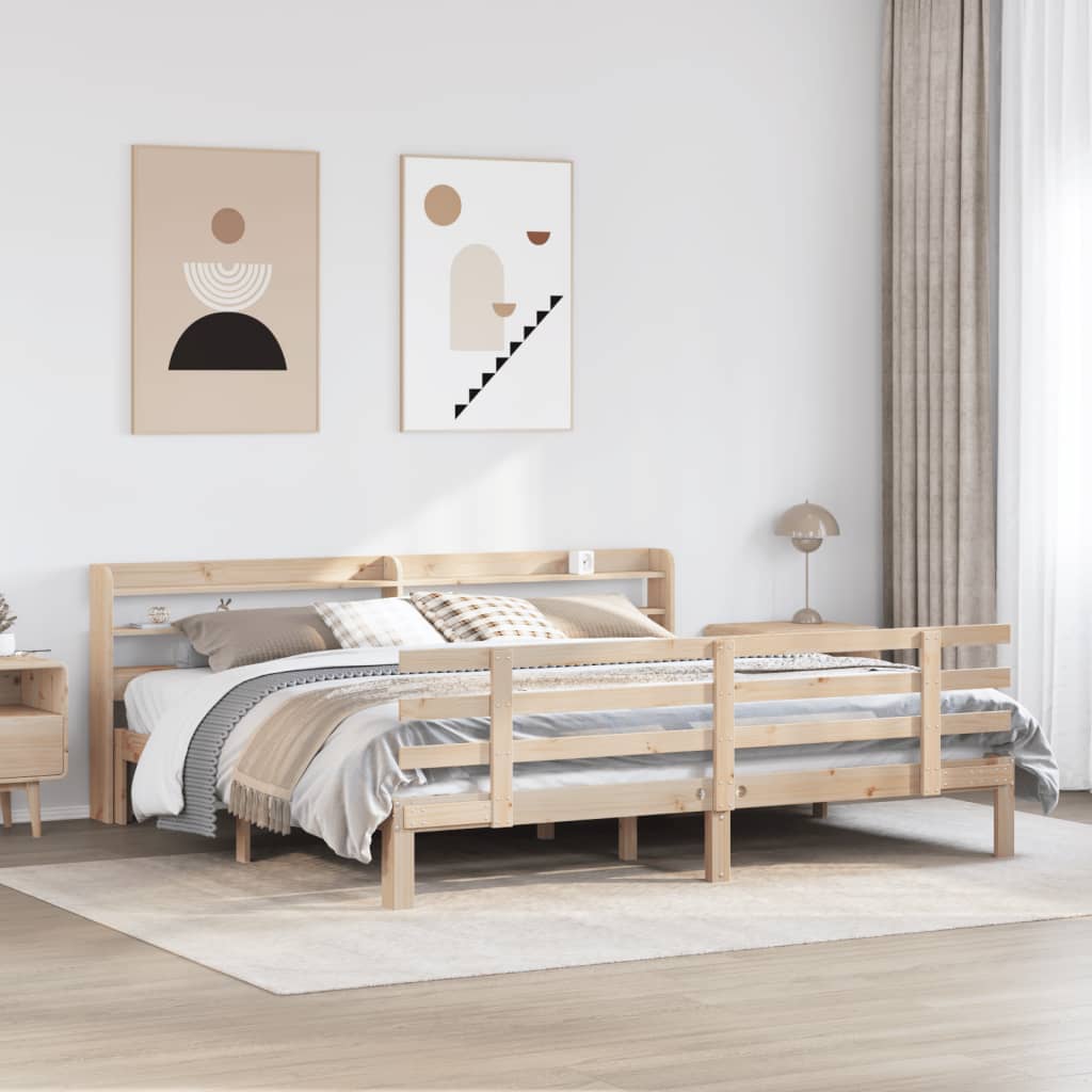 Bettgestell mit Kopfteil ohne Matratze 180x200 cm