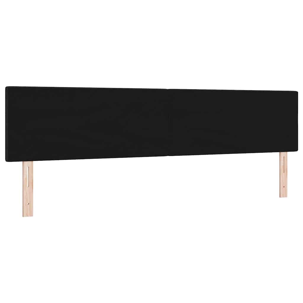 LED Kopfteil mit LED-Lichtleisten Schwarz 200 cm Stoff