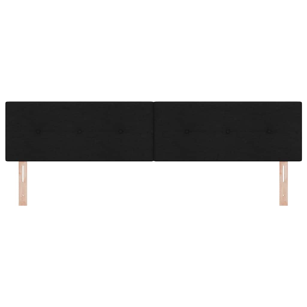 LED Kopfteil mit LED-Lichtleisten Schwarz 200 cm Stoff