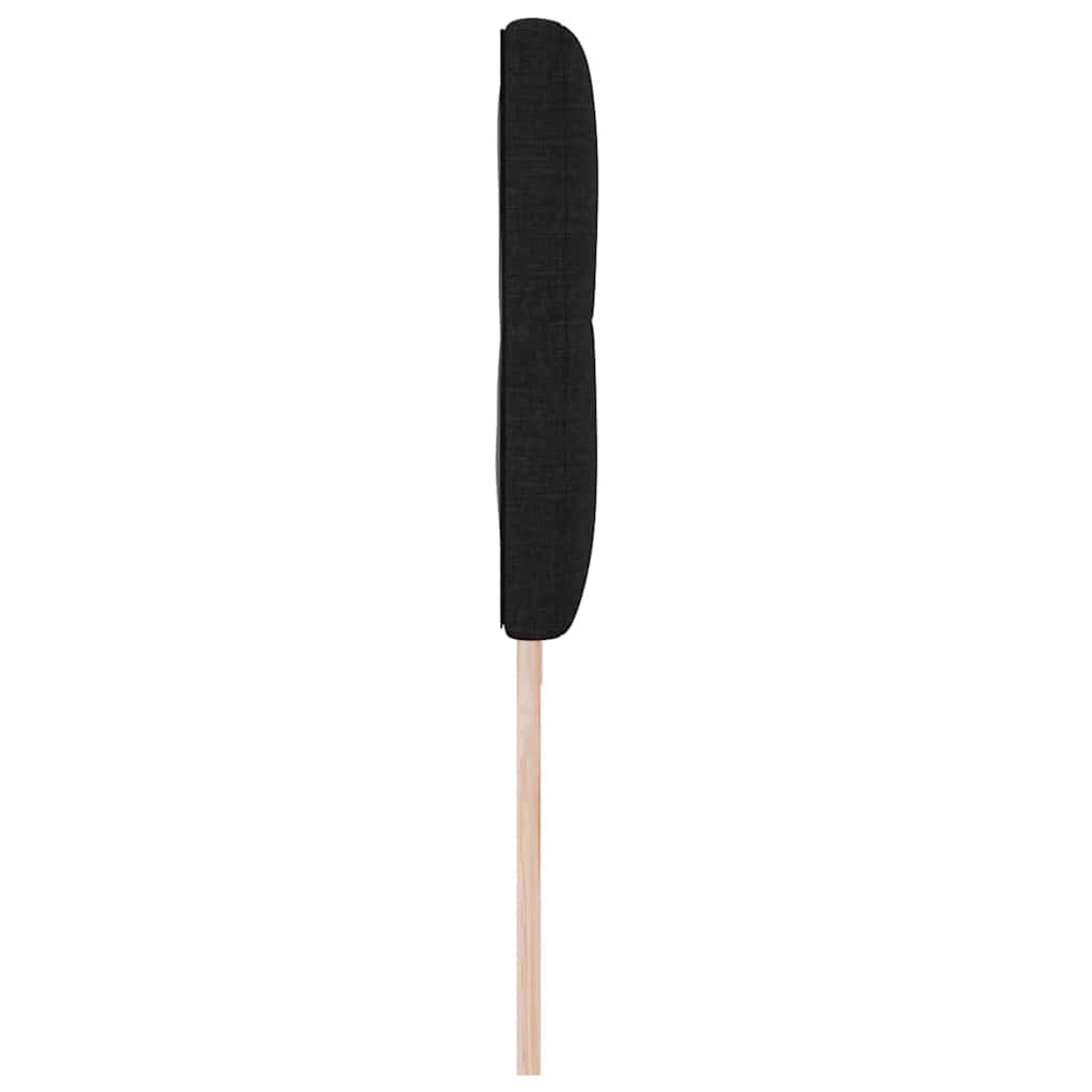 LED Kopfteil mit LED-Lichtleisten Schwarz 200 cm Stoff