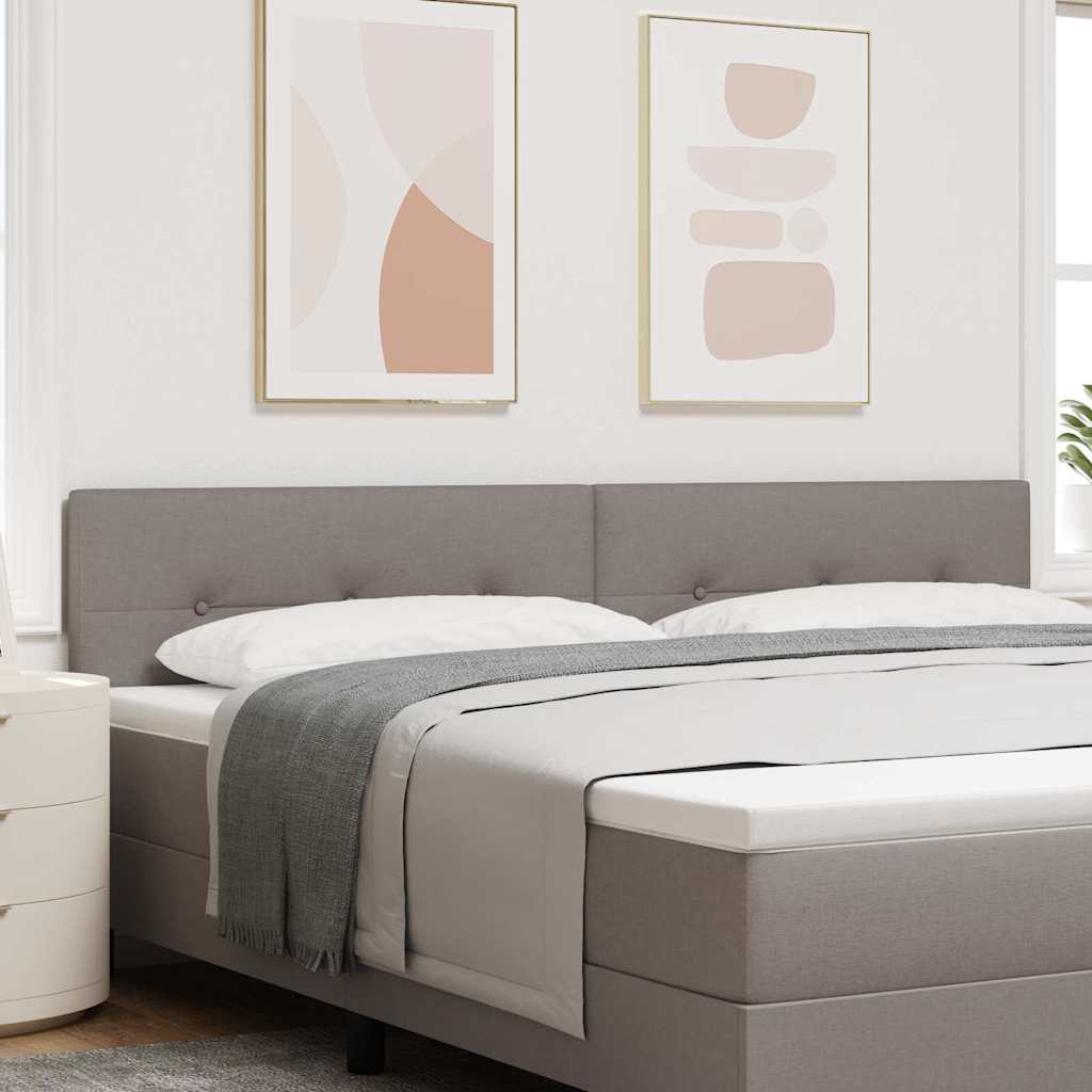 LED Kopfteil Taupe Stoff