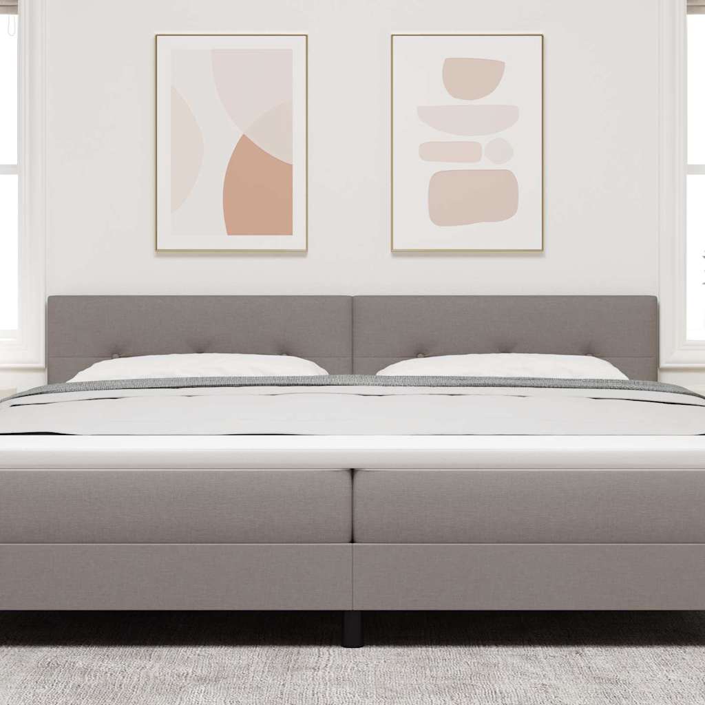LED Kopfteil Taupe Stoff
