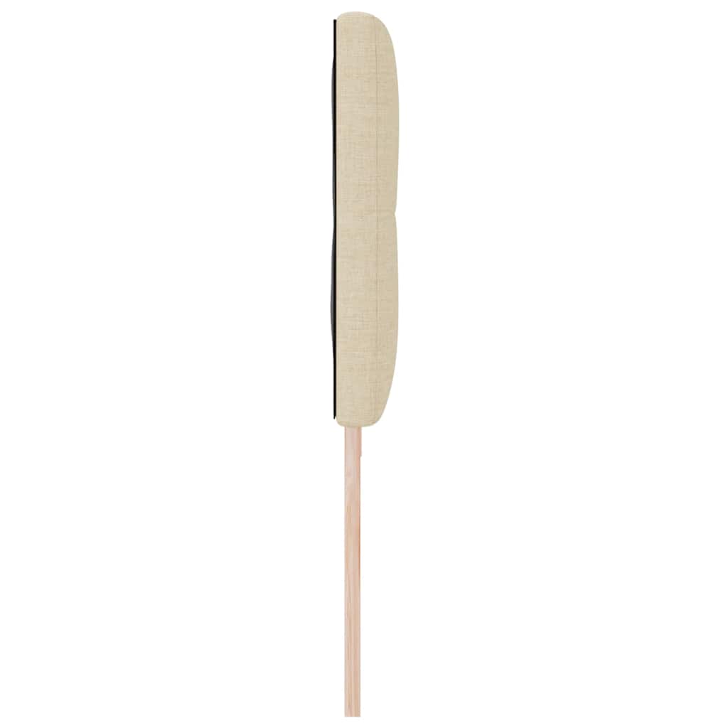 LED Kopfteil mit LED-Lichtleisten Creme 200 cm Stoff