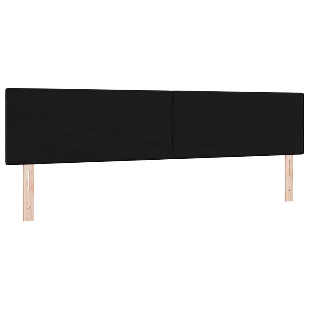 LED Kopfteil mit LED-Lichtleisten Schwarz 200 cm Samt