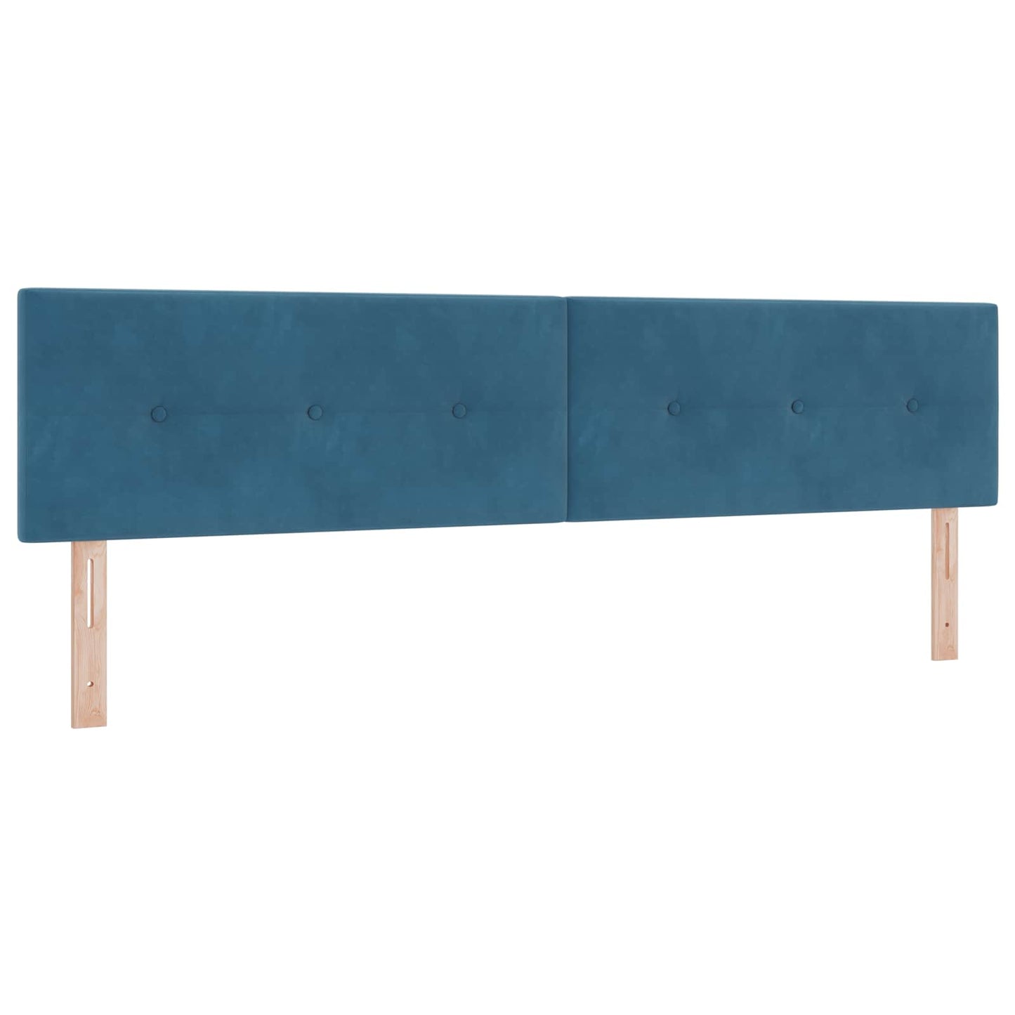 LED Kopfteil mit LED-Lichtleisten Blau 200 cm Samt