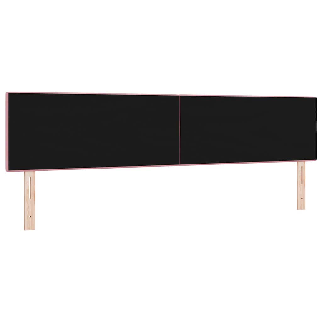LED Kopfteil mit LED-Lichtleisten Rosa 200 cm Samt
