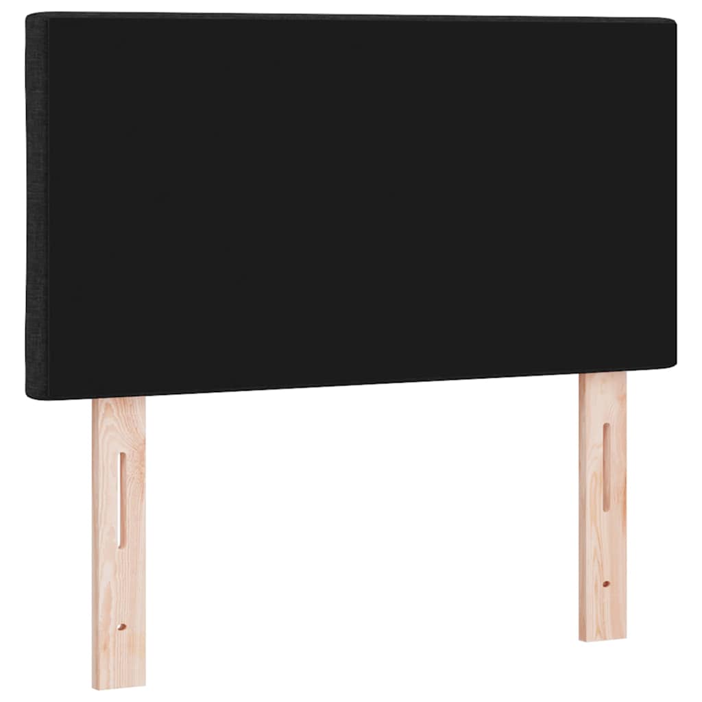 LED Kopfteil Schwarz Stoff