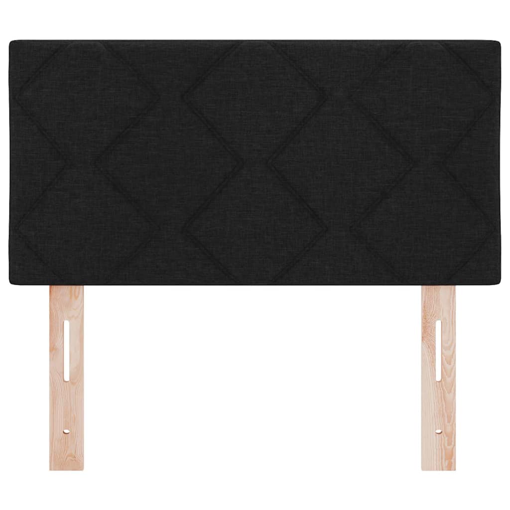 LED Kopfteil Schwarz Stoff