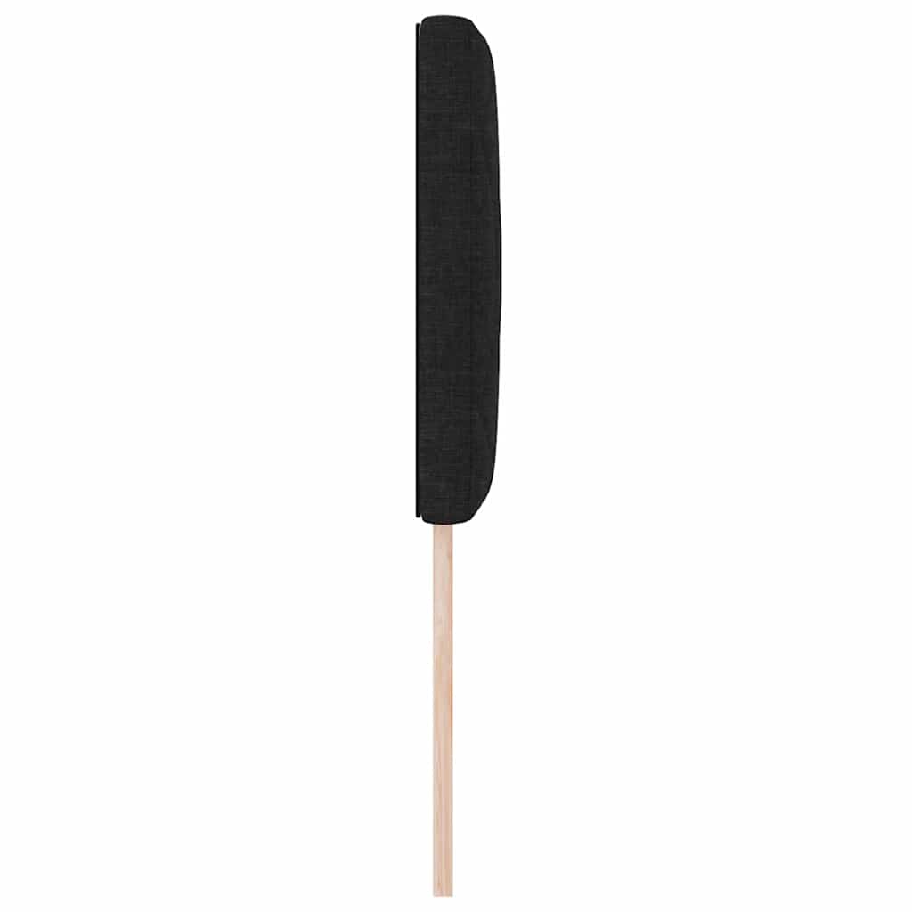 LED Kopfteil Schwarz Stoff