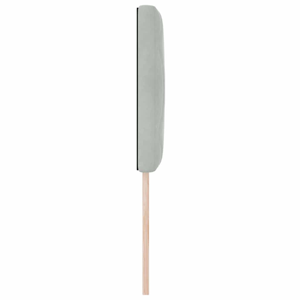 LED Kopfteil Hellgrau 80 cm Samt