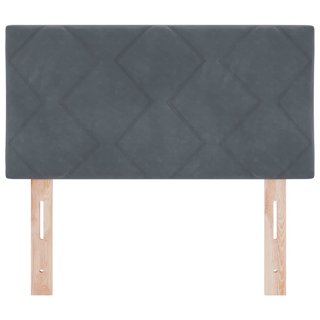 LED Kopfteil Dunkelgrau 80 cm Samt
