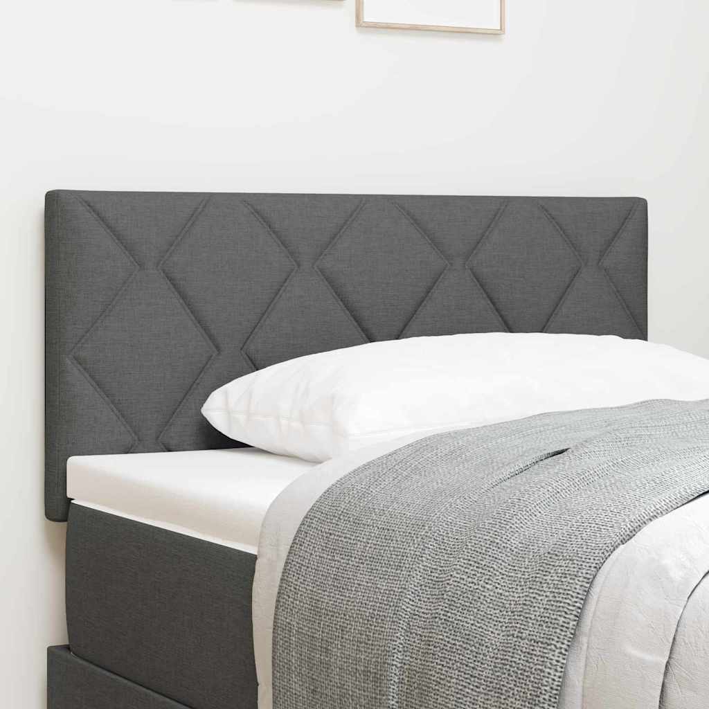 LED Kopfteil Grau Stoff