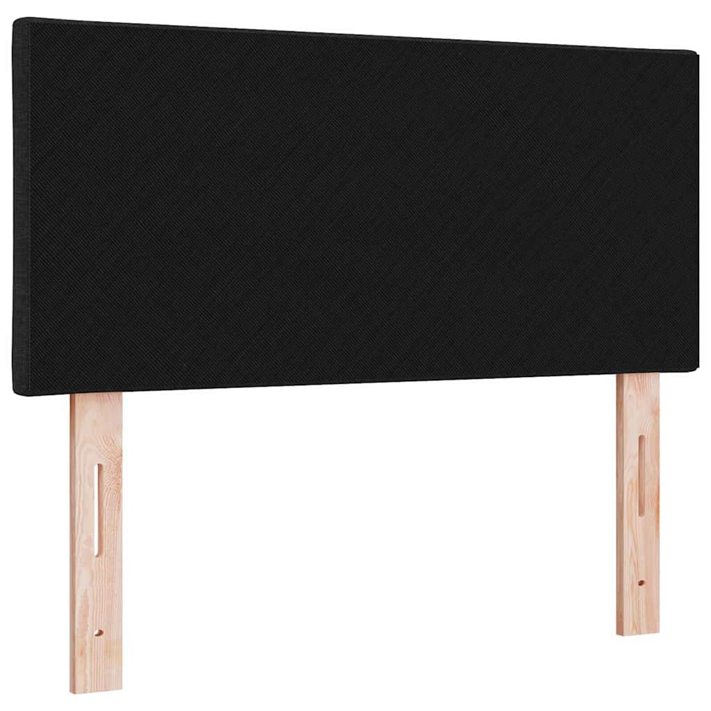 LED Kopfteil Schwarz Stoff