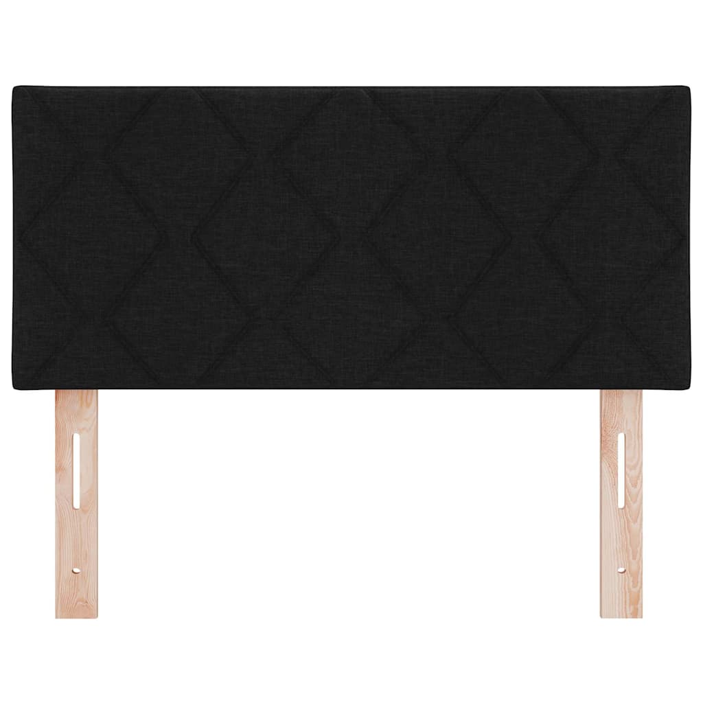 LED Kopfteil Schwarz Stoff
