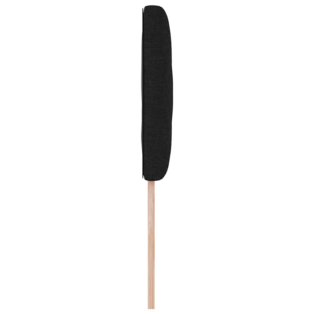 LED Kopfteil Schwarz Stoff