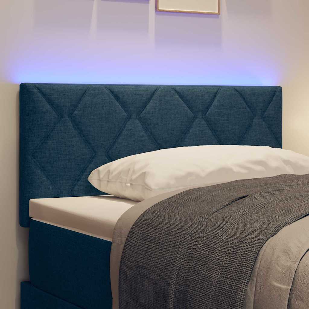 LED Kopfteil Blau Stoff