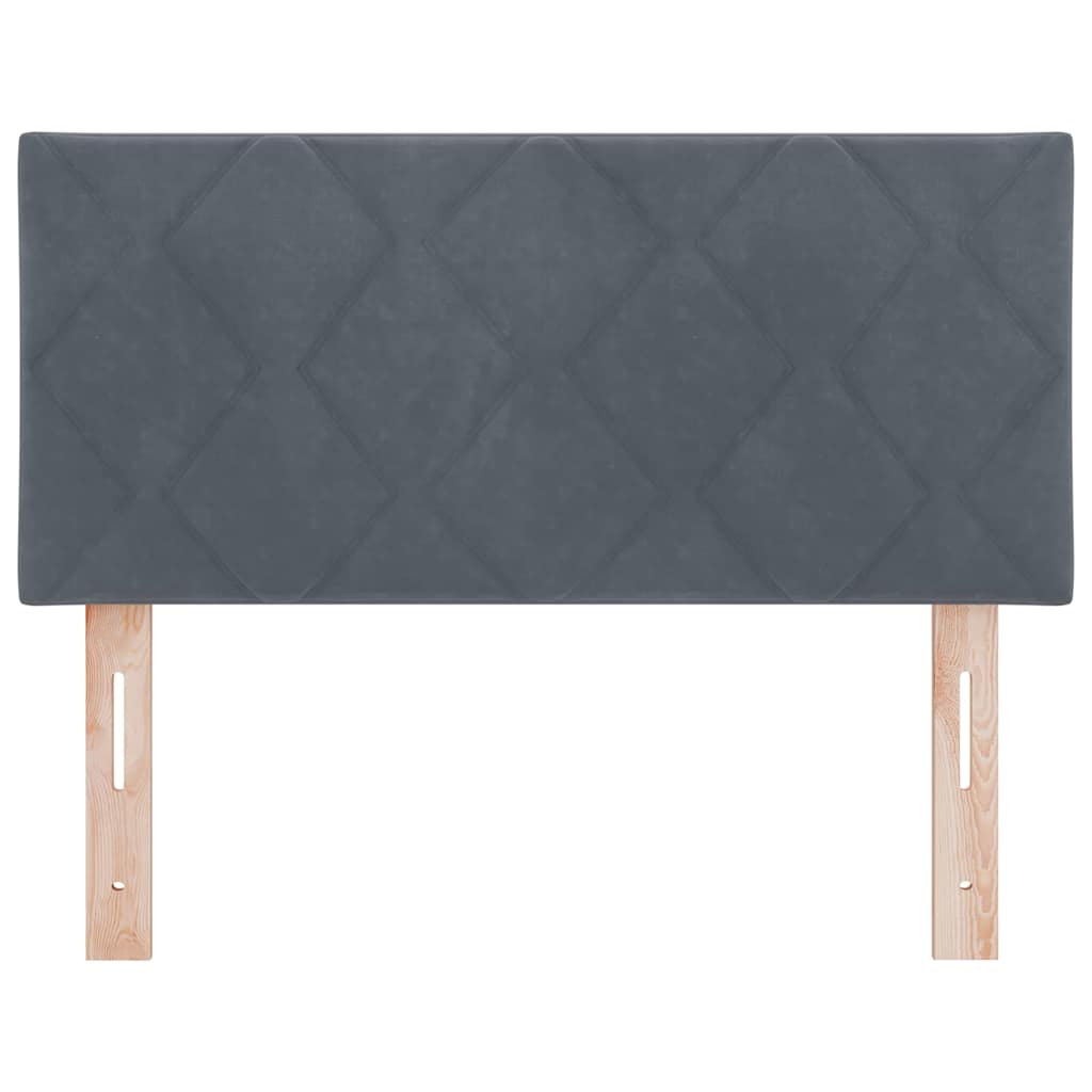 LED Kopfteil Dunkelgrau 90 cm Samt