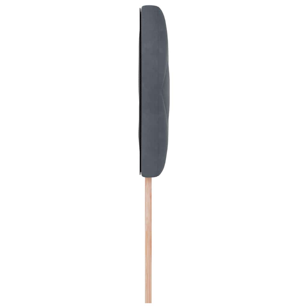 LED Kopfteil Dunkelgrau 90 cm Samt