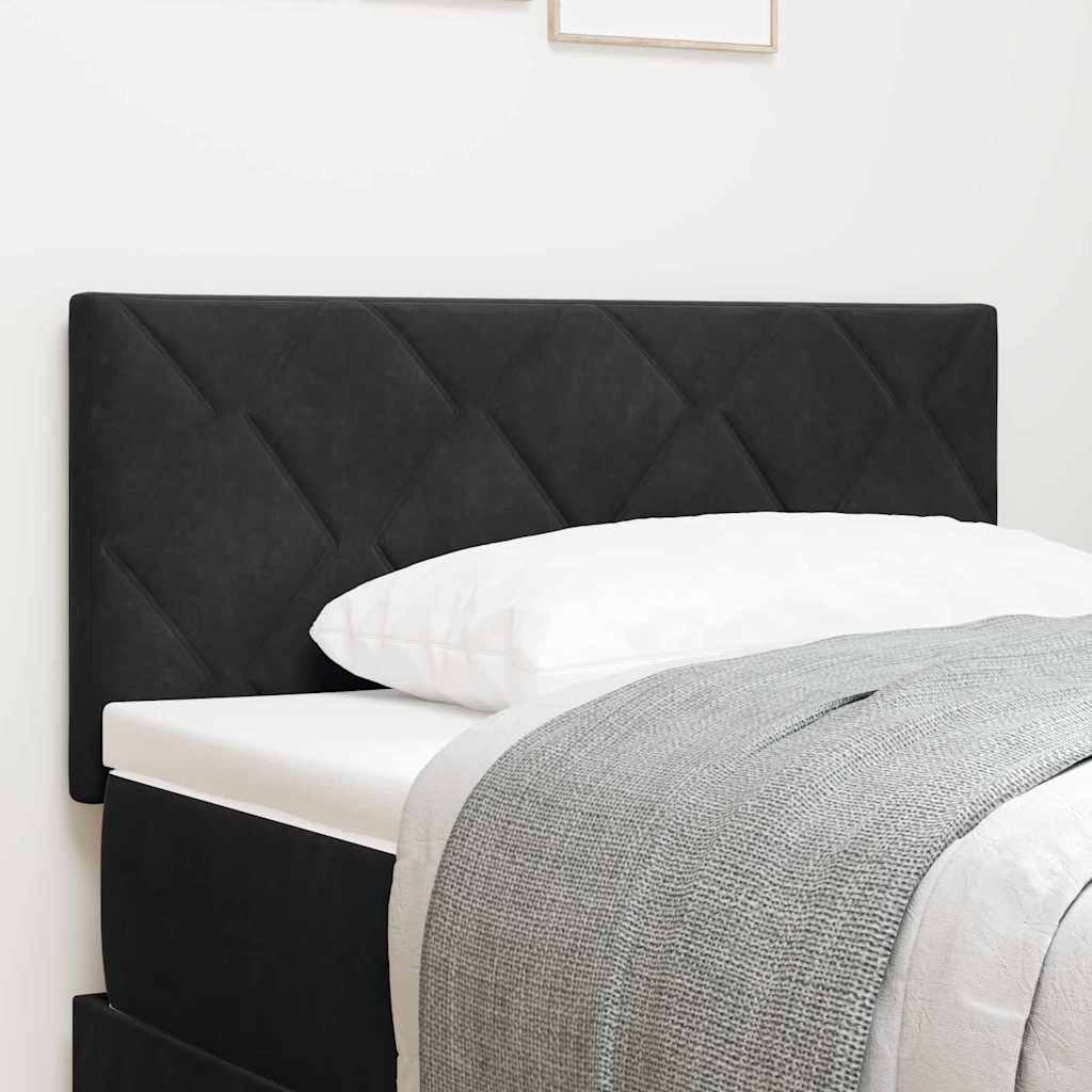 LED Kopfteil Schwarz 90 cm Samt