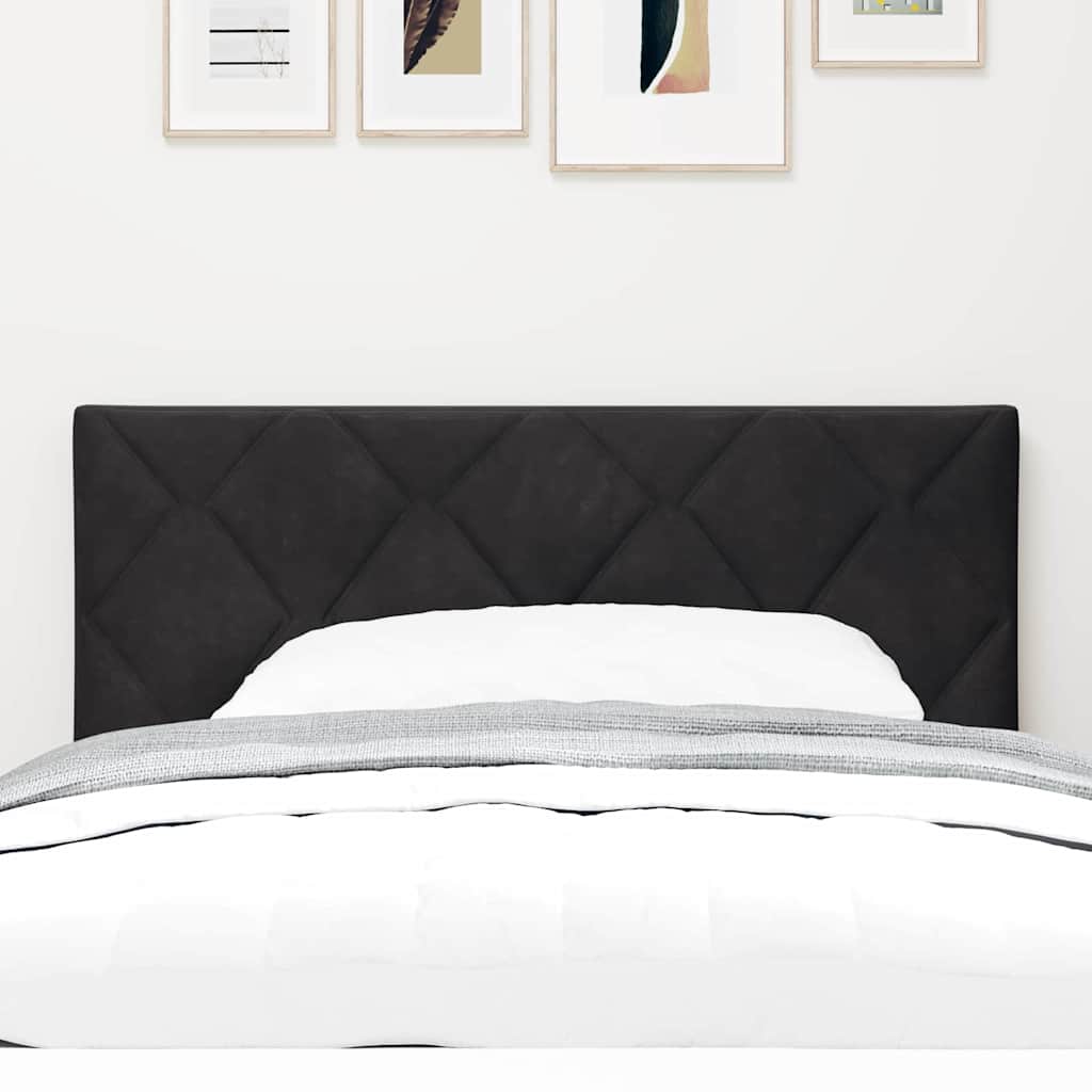 LED Kopfteil Schwarz 90 cm Samt