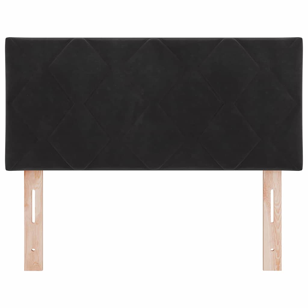 LED Kopfteil Schwarz 90 cm Samt